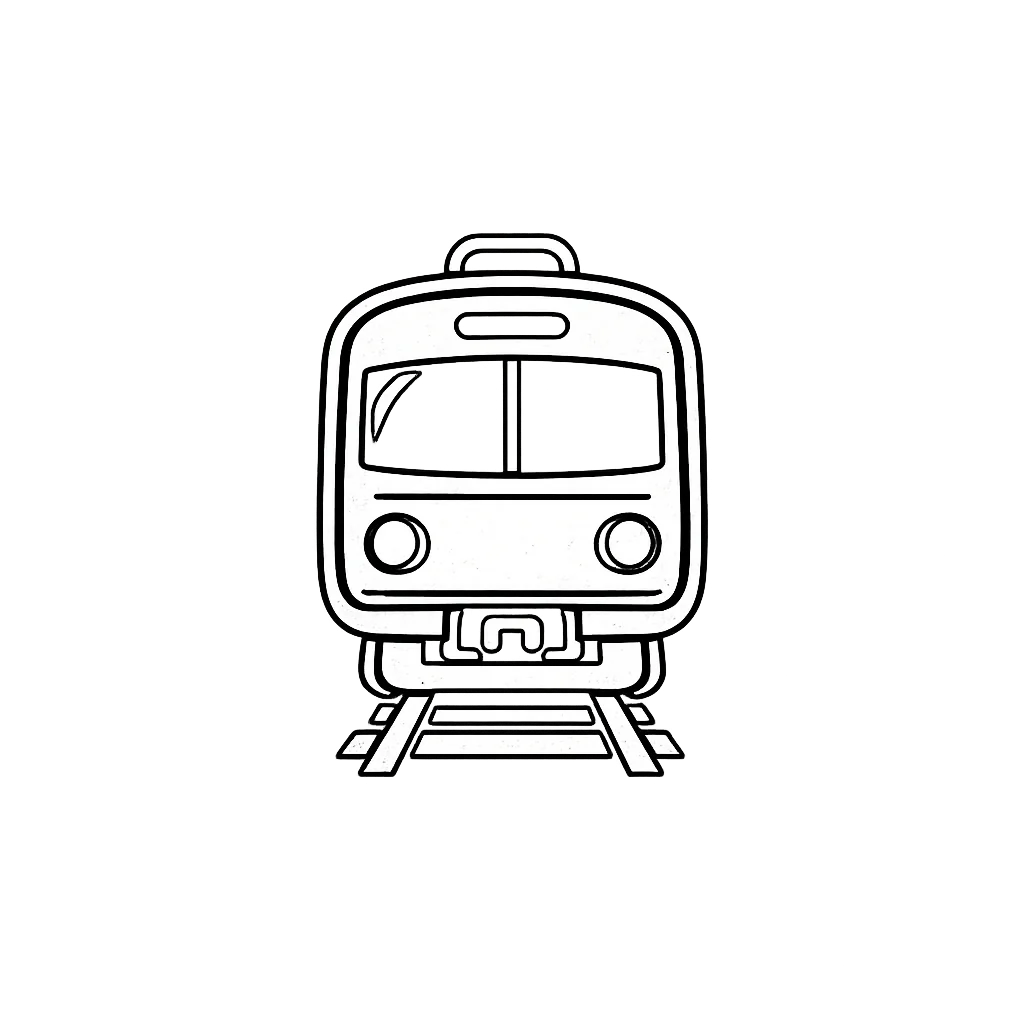 電車でのアクセスを示すアイコン